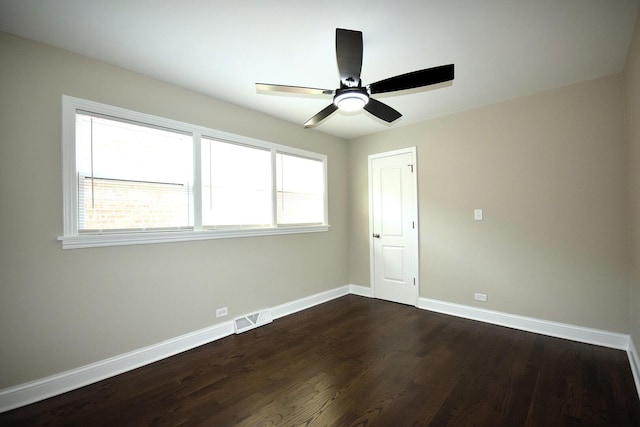 8812 S Euclid Ave, Chicago, IL 60617 - empty room featuring dark wood-style floors and ceiling fan