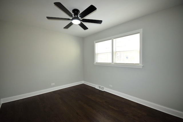 8812 S Euclid Ave, Chicago, IL 60617 - empty room featuring dark wood-style floors and ceiling fan