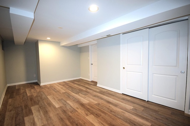 8812 S Euclid Ave, Chicago, IL 60617 - finished basement with wood finished floors and recessed lighting