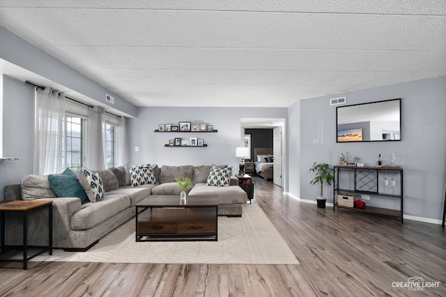 1258 Chalet Rd Unit 104, Naperville, IL 60563 - living area with wood finished floors and a textured ceiling