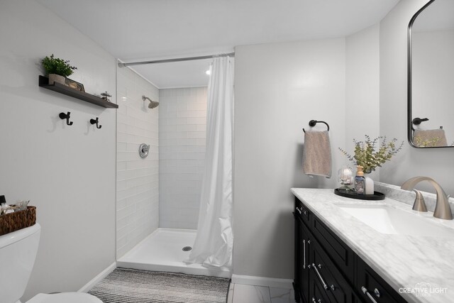 1258 Chalet Rd Unit 104, Naperville, IL 60563 - full bath with vanity, tiled shower, and marble look tiles
