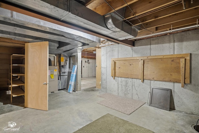 509 Apollo Dr, Joliet, IL 60435 - unfinished below grade area with heating unit