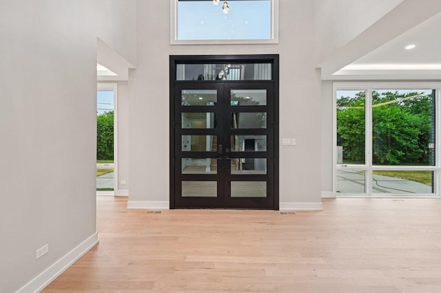 2700 Fontana Dr, Glenview, IL 60025 - foyer featuring wood finished floors and a towering ceiling