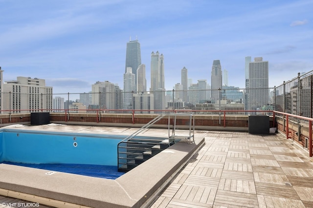 1325 N State Pkwy Unit 7A, Chicago, IL 60610 - view of swimming pool featuring a skyline view