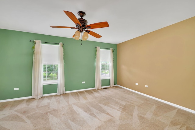 1423 Red Top Ln, Minooka, IL 60447 - carpeted spare room featuring ceiling fan and baseboards