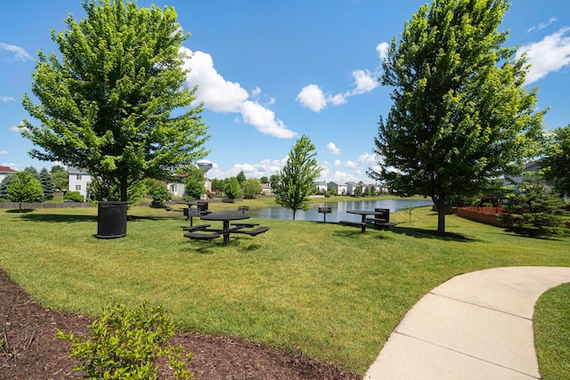 1423 Red Top Ln, Minooka, IL 60447 - view of community featuring a water view and a yard