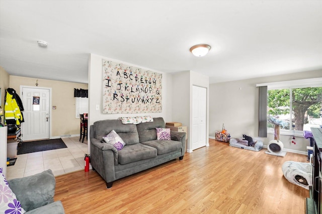 4301 Barry Ln, Oak Forest, IL 60452 - living room featuring wood finished floors and baseboards