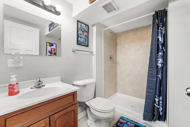 4301 Barry Ln, Oak Forest, IL 60452 - full bath featuring vanity, tiled shower, and tile patterned flooring