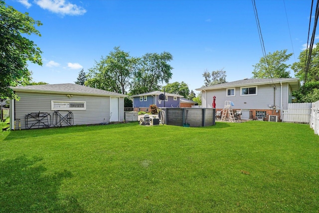4301 Barry Ln, Oak Forest, IL 60452 - fenced backyard with a swimming pool