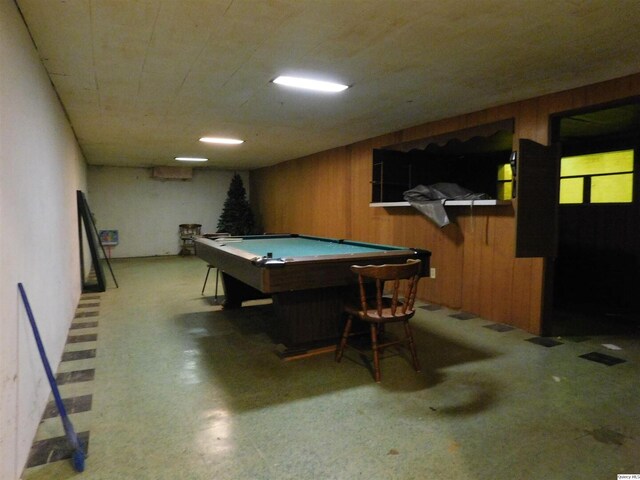 3411 Payson Rd, Quincy, IL 62305 - playroom featuring billiards and wooden walls