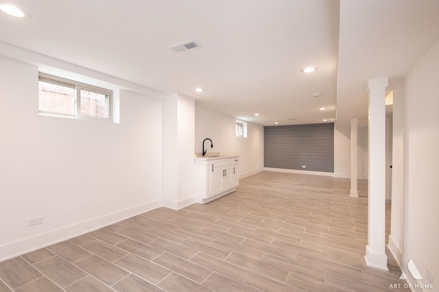 9156 S Sawyer Ave, Evergreen Park, IL 60805 - basement with recessed lighting and light wood-style flooring