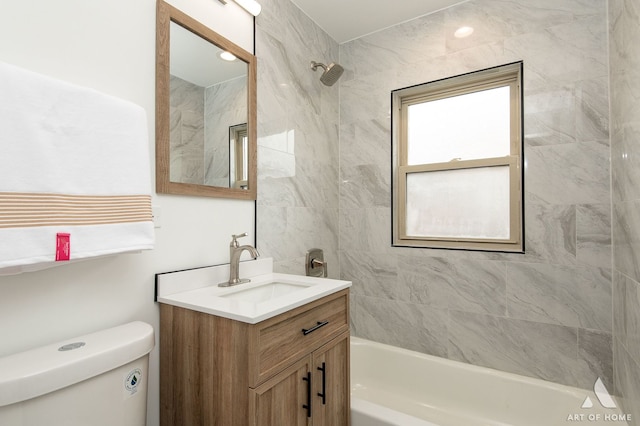 9156 S Sawyer Ave, Evergreen Park, IL 60805 - full bathroom with vanity and bathing tub / shower combination