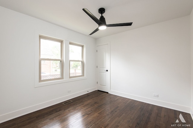 9156 S Sawyer Ave, Evergreen Park, IL 60805 - unfurnished room featuring ceiling fan and dark wood finished floors