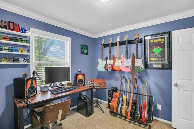 1901 Sumac Dr, Champaign, IL 61821 - home office with ornamental molding and baseboards