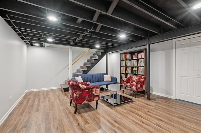 806 S Walnut Ave, Arlington Heights, IL 60005 - living area with wood finished floors and stairway