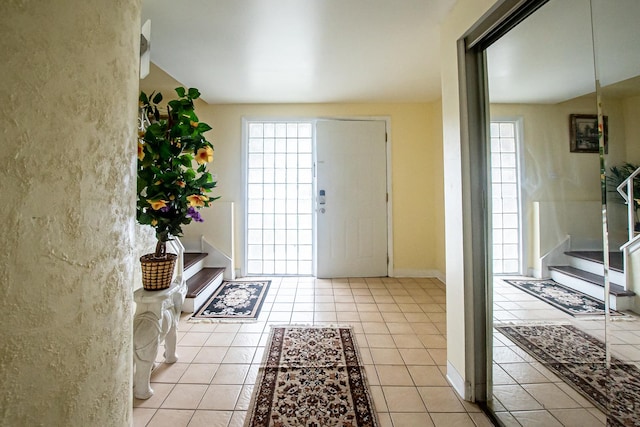 3208 172nd Ct, Hazel Crest, IL 60429 - entrance foyer with stairway and light tile patterned flooring