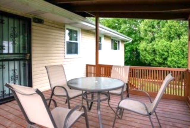 3208 172nd Ct, Hazel Crest, IL 60429 - wooden terrace featuring outdoor dining space