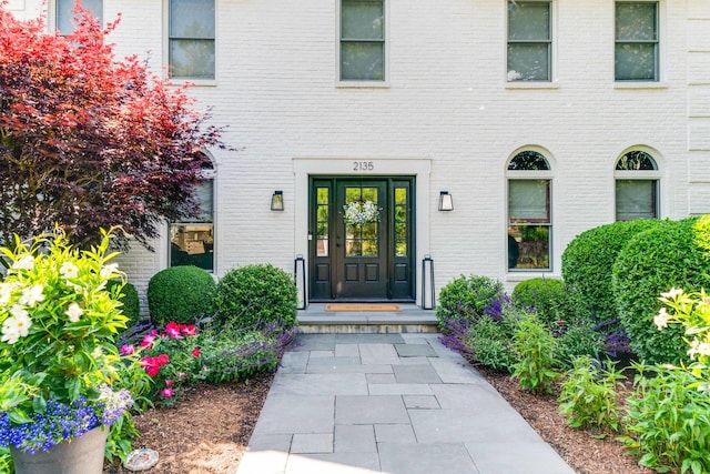 2135 Kenton Ln, Libertyville, IL 60048 - doorway to property with brick siding