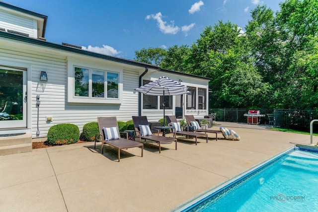 2135 Kenton Ln, Libertyville, IL 60048 - view of pool with a patio and a sunroom