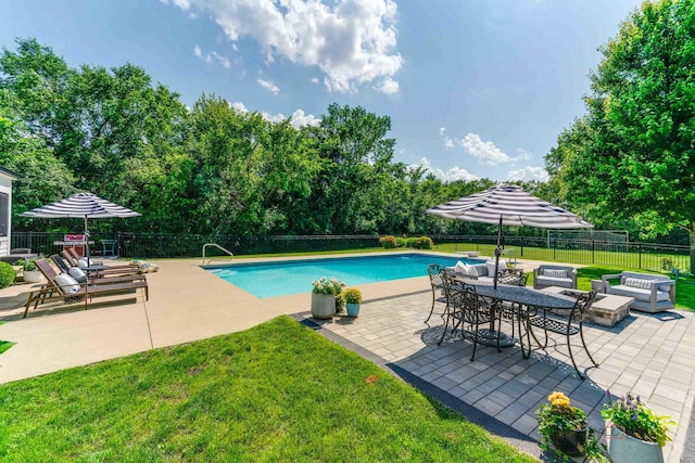 2135 Kenton Ln, Libertyville, IL 60048 - view of pool with a patio area, outdoor lounge area, and view of scattered trees