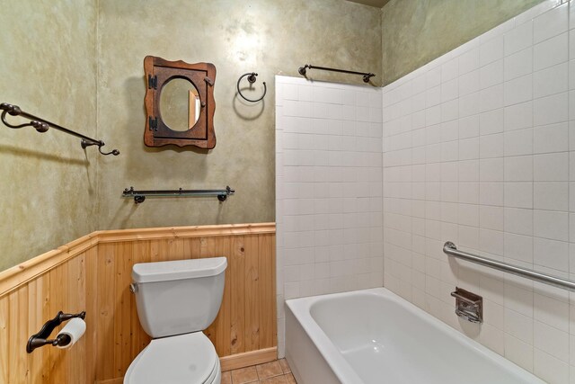 1003 Sandpiper Ct, Bartlett, IL 60103 - full bath with a bath, wainscoting, tile patterned floors, and a shower