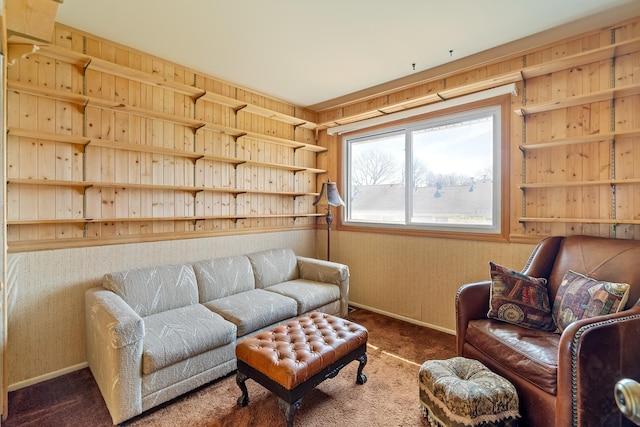 1003 Sandpiper Ct, Bartlett, IL 60103 - carpeted living area featuring wood walls