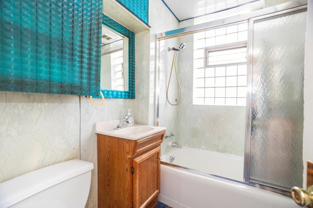 5028 N Sawyer Ave, Chicago, IL 60625 - full bathroom with vanity and bath / shower combo with glass door