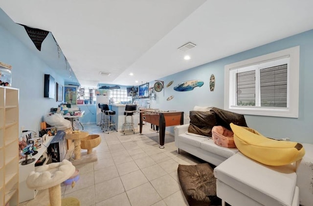 2816 Cuyler Ave, Berwyn, IL 60402 - living room with light tile patterned flooring and recessed lighting