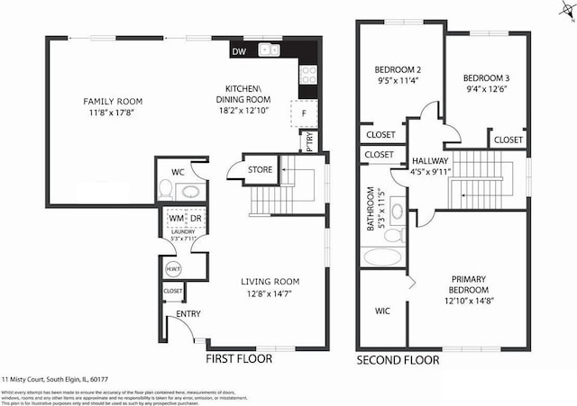 11 Misty Ct, South Elgin, IL 60177 - view of property floor plan