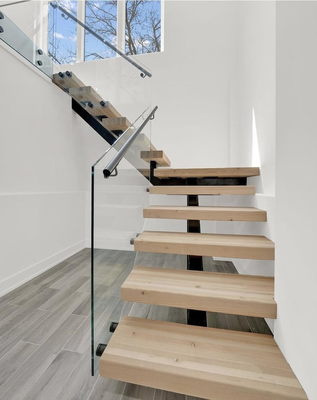 1444 W 49th Pl, Chicago, IL 60609 - stairs featuring wood finished floors and baseboards