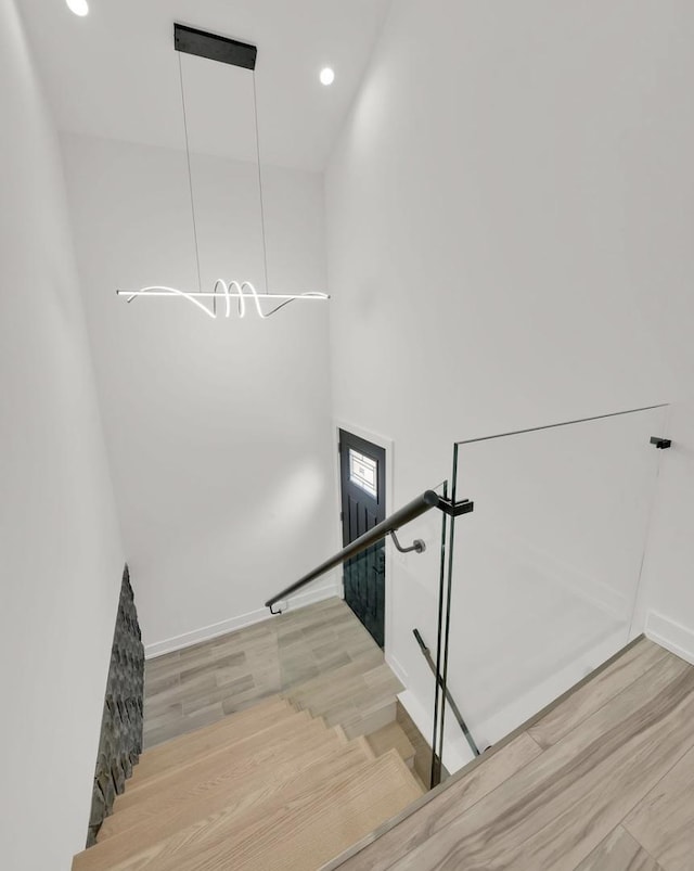 1444 W 49th Pl, Chicago, IL 60609 - stairs featuring wood finished floors and recessed lighting