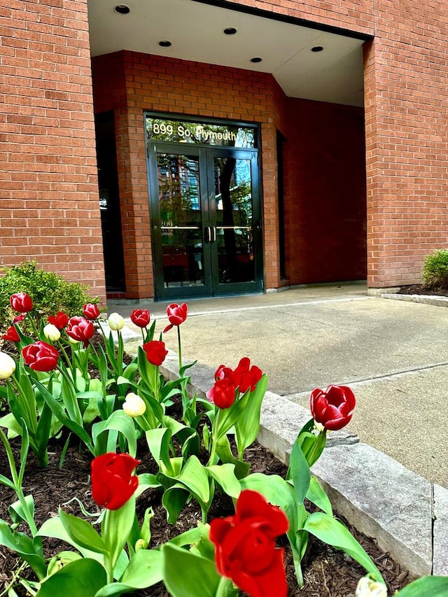 899 S Plymouth Ct Unit 1103, Chicago, IL 60605 - property entrance featuring french doors and brick siding