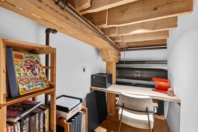 531 S Plymouth Ct Unit 602, Chicago, IL 60605 - office area featuring wood finished floors