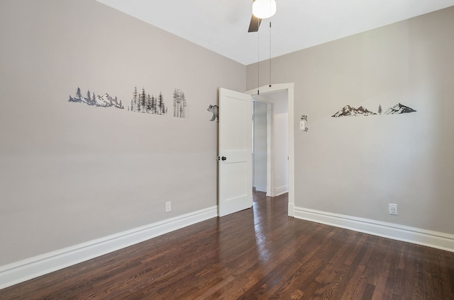 919 N Harvey Ave, Oak Park, IL 60302 - empty room featuring wood finished floors and a ceiling fan