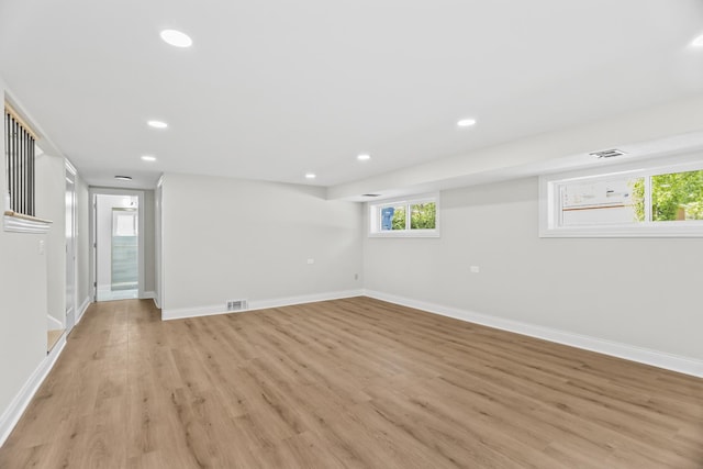 319 Kilpatrick Ave, Wilmette, IL 60091 - spare room featuring light wood-style floors and recessed lighting