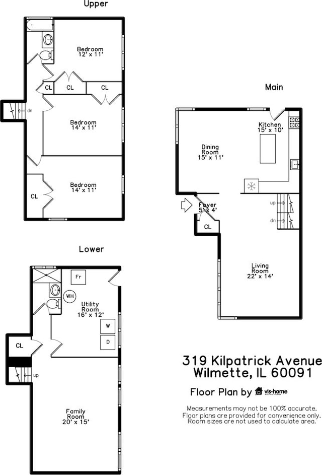 319 Kilpatrick Ave, Wilmette, IL 60091 - view of home floor plan