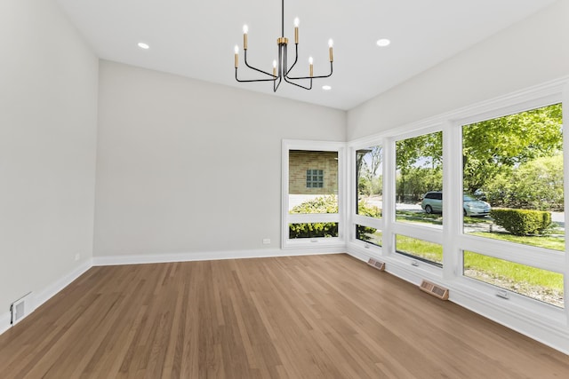 319 Kilpatrick Ave, Wilmette, IL 60091 - unfurnished sunroom with a chandelier