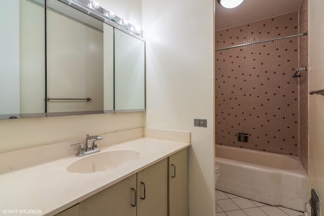 535 N Michigan Ave Unit 2203-2204, Chicago, IL 60611 - bathroom with tile patterned floors, vanity, and bathing tub / shower combination