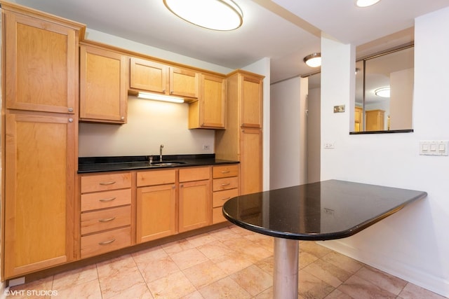 535 N Michigan Ave Unit 2203-2204, Chicago, IL 60611 - kitchen featuring dark countertops and light brown cabinetry