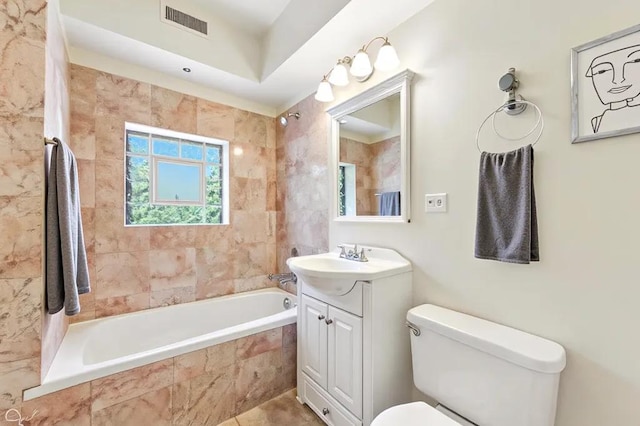 1301 E 71st Pl Unit 2S, Chicago, IL 60619 - bathroom featuring vanity and tiled shower / bath