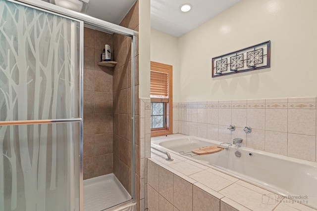 330 N Country Club Dr, Addison, IL 60101 - full bathroom featuring a bath and a shower stall