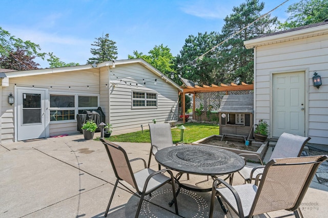 330 N Country Club Dr, Addison, IL 60101 - view of patio featuring a pergola and outdoor dining area