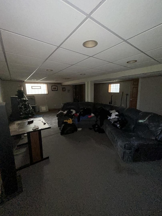 8427 S Peoria St, Chicago, IL 60620 - basement featuring a paneled ceiling and recessed lighting