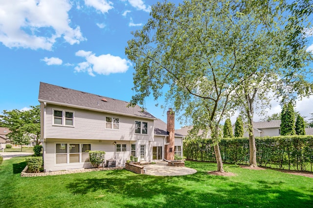 1630 Ainsley Ln, Lombard, IL 60148 - rear view of property featuring a patio area and a chimney