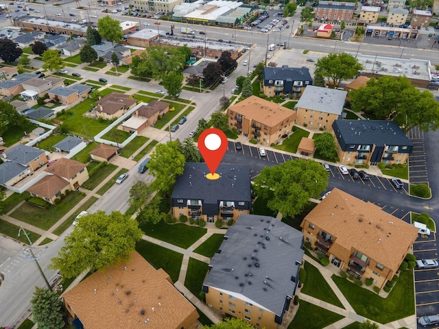 4825 W 109th St Unit 303, Oak Lawn, IL 60453 - aerial overview of property's location with nearby suburban area