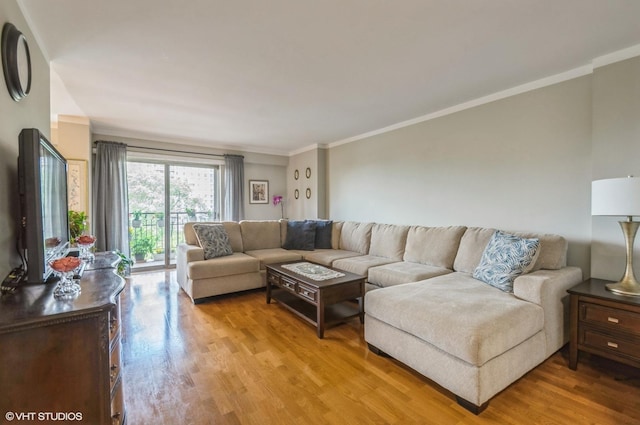 7033 N Kedzie Ave Unit 512, Chicago, IL 60645 - living area featuring light wood-style floors and crown molding