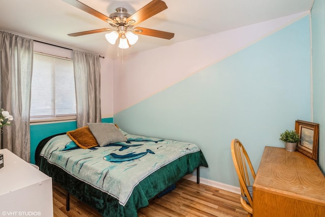 31 Medinah Ave, Fox Lake, IL 60020 - bedroom with wood finished floors and a ceiling fan