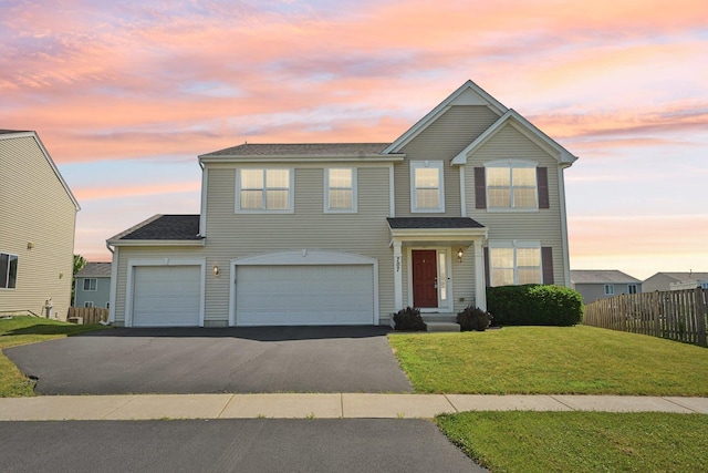707 Brighton Dr, Pingree Grove, IL 60140 - traditional-style home with asphalt driveway and a garage