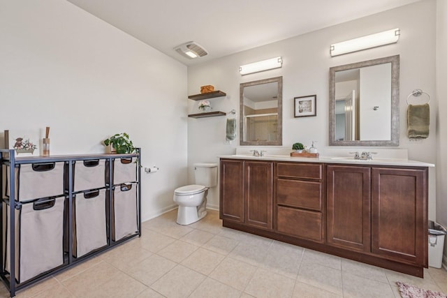 707 Brighton Dr, Pingree Grove, IL 60140 - full bathroom featuring double vanity, tile patterned floors, and a shower