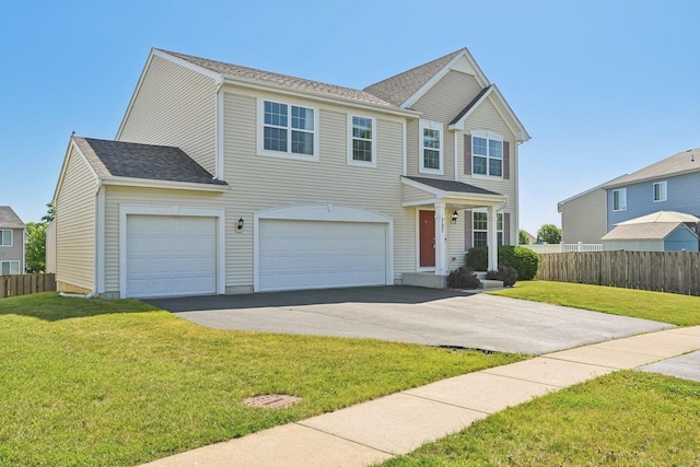 707 Brighton Dr, Pingree Grove, IL 60140 - view of front facade with asphalt driveway, a garage, and roof with shingles